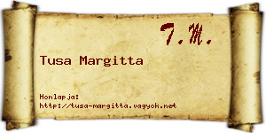 Tusa Margitta névjegykártya